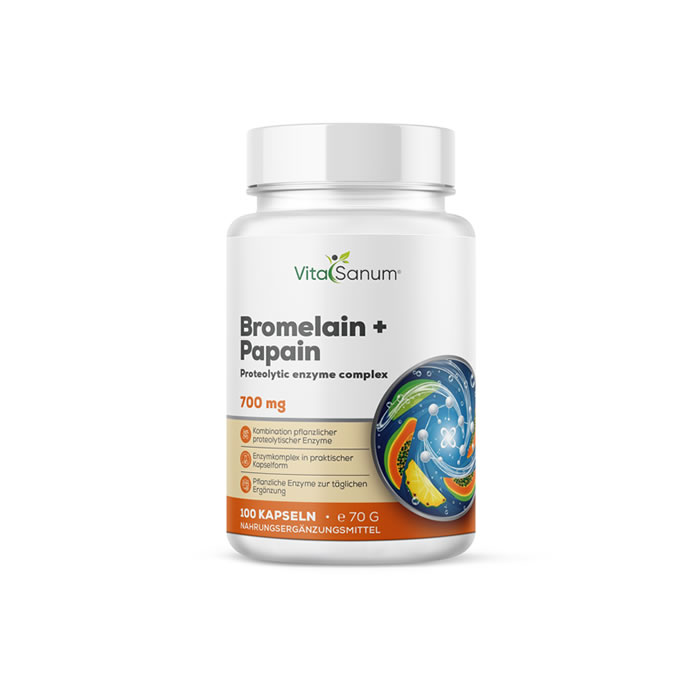 VitaSanum® - Bromelain + Papain 700 mg 100 Kapseln VitaSanum® - Bromelain + Papain 700 mg 100 Kapseln