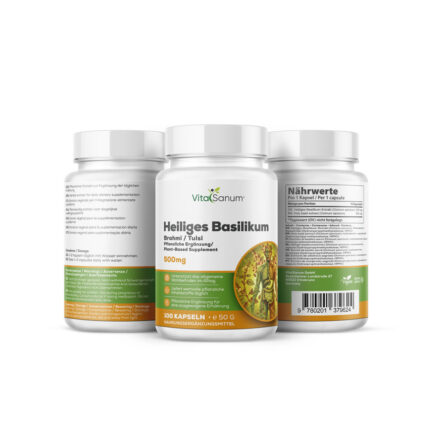 VitaSanum®- Heiliges Basilikum (Holy Basil) (Tulsi) 500 mg 100 Kapseln