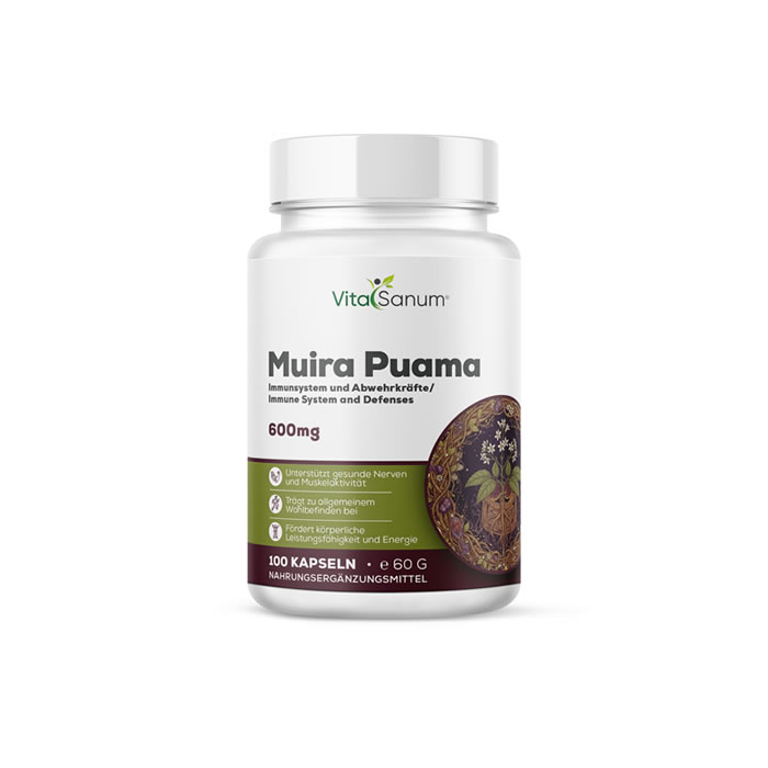 VitaSanum®- Muira Puama (Ptychopetalum olacoides) 600 mg 100 Kapseln VitaSanum®- Muira Puama (Ptychopetalum olacoides) 600 mg 100 Kapseln