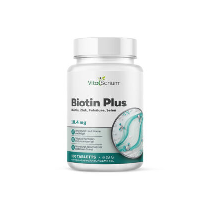 VitaSanum®- Biotin Plus + Zink + Folsäure + Selen 100 Tabletten