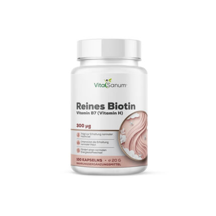 VitaSanum®- Reines Biotin (Vitamin B7) (Vitamin H) 300 mg 100 Kapseln