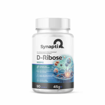 SynaptiQ® D-Ribose – Zellenergie & Herz-Kreislauf-Unterstützung (Kapseln)