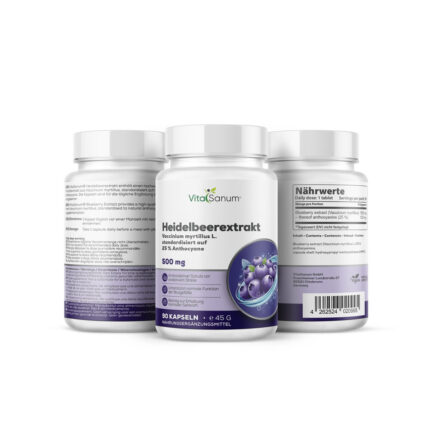VitaSanum®- Heidelbeerextrakt – 500 mg – 90 Kapseln