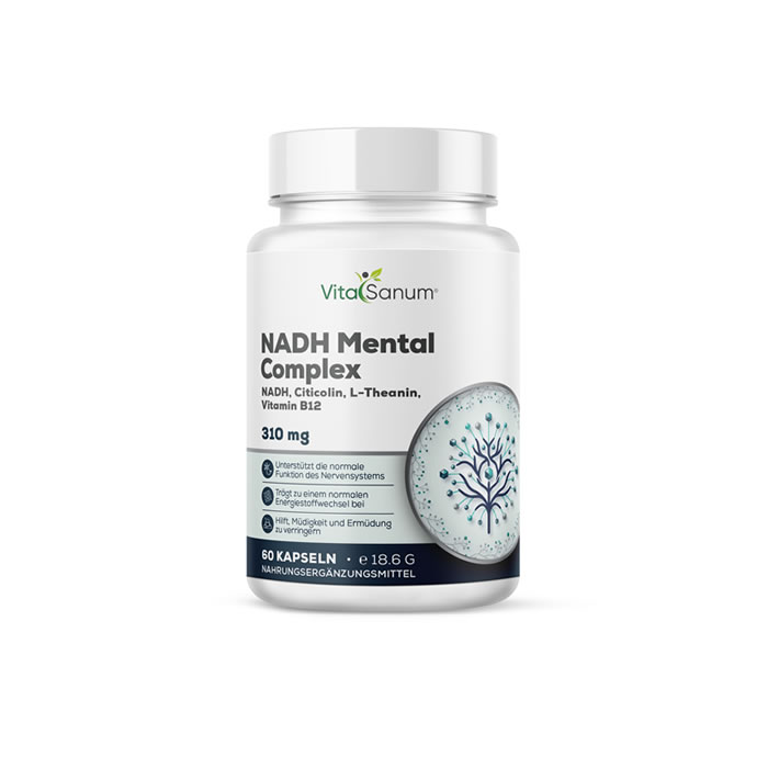 Citicolin, L-Theanin, NADH (reduziertes Nicotinamid-Adenin-Dinukleotid), Kapselhülle: Hydroxypropylmethylcellulose (HPMC), Vitamin B12 (Methylcobalamin) Citicolin, L-Theanin, NADH (reduziertes Nicotinamid-Adenin-Dinukleotid), Kapselhülle: Hydroxypropylmethylcellulose (HPMC), Vitamin B12 (Methylcobalamin)