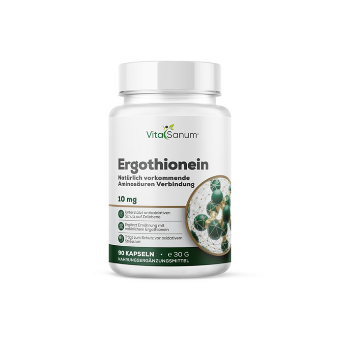 VitaSanum® L-Ergothionein – 10 mg – 90 Kapseln VitaSanum® L-Ergothionein – 10 mg – 90 Kapseln